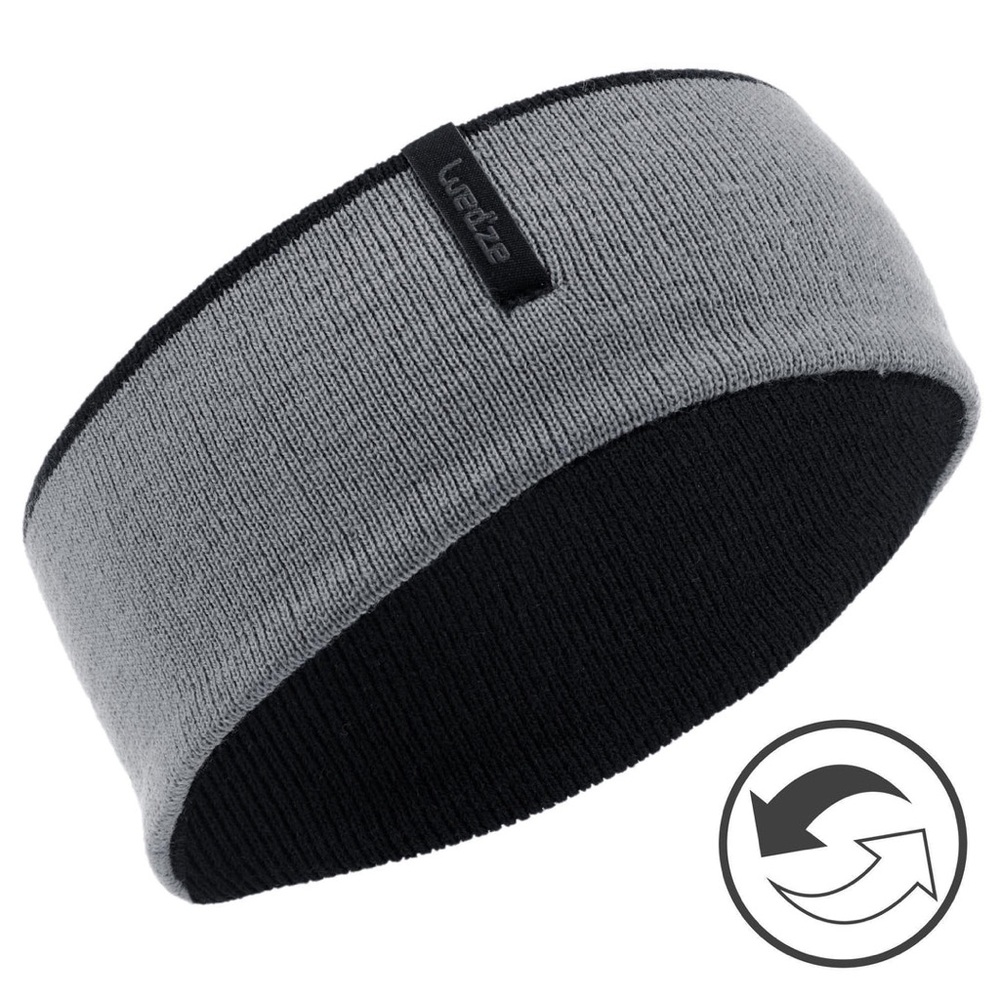 NWT Wed’ze Reversible Ski Headband- Grey and Black Neutral